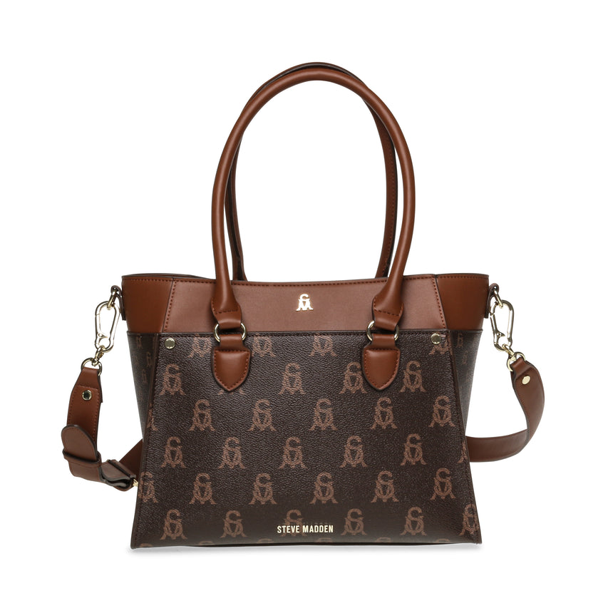 BMARIOS BROWN/GOLD TOTE BAG