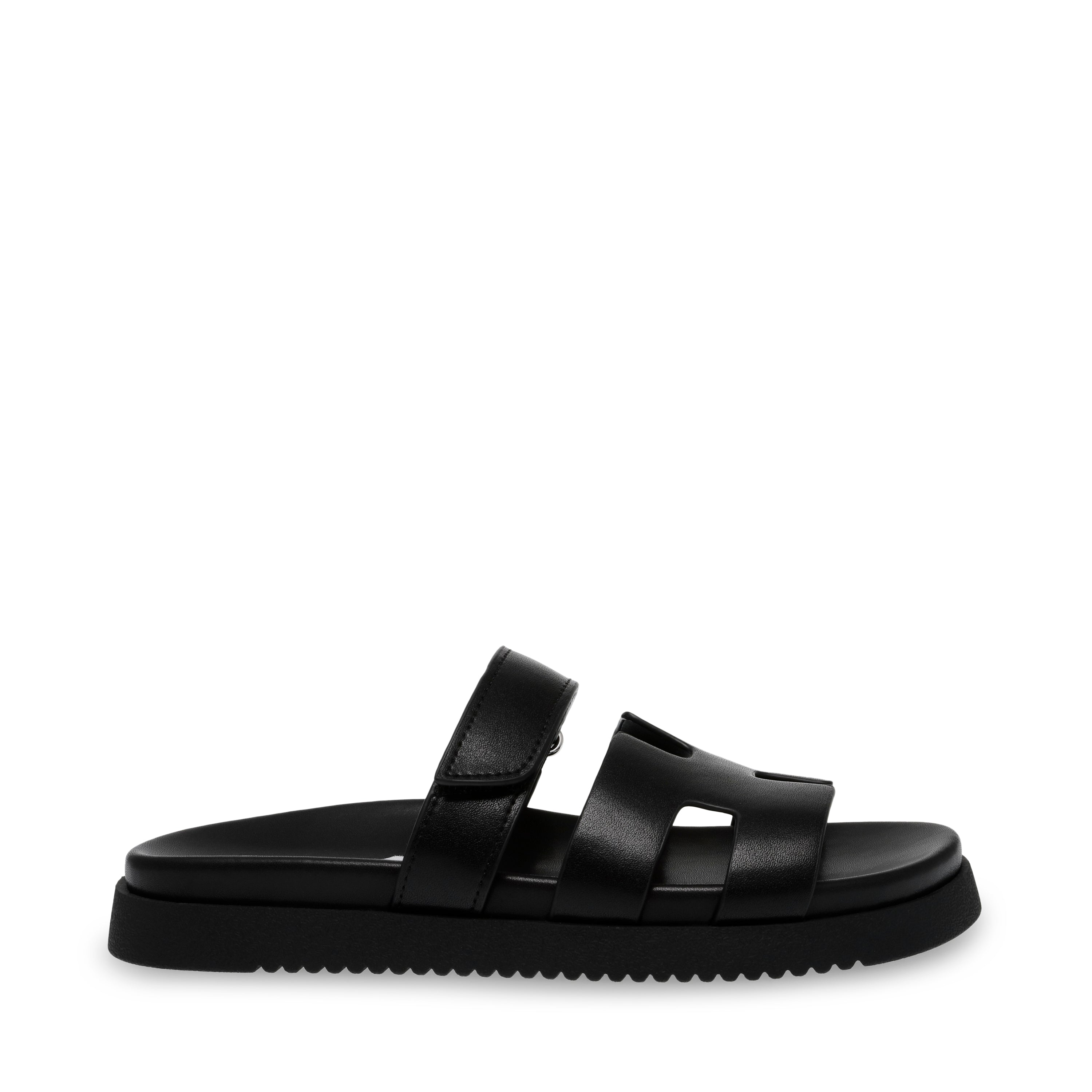 Black Leather Sandalias Negras Steve Madden MAYVEN-CN BLACK ACTION