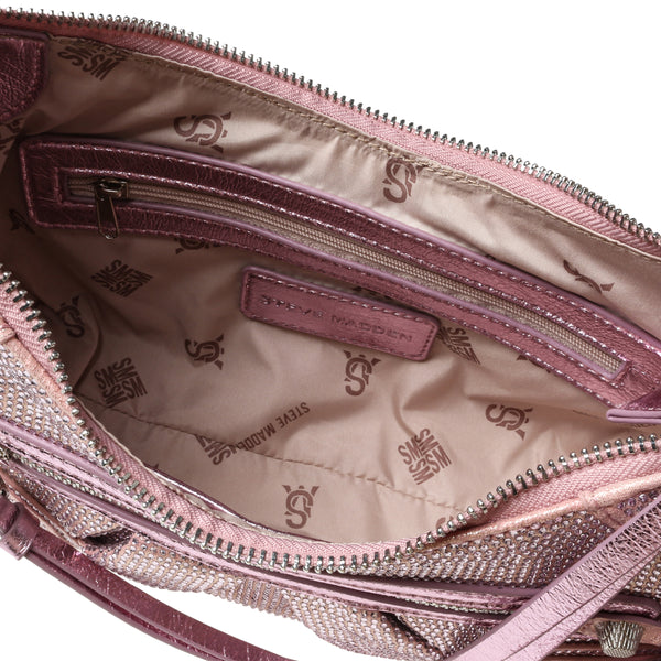 Steve Madden Pink Embossed Crossbody Handbag