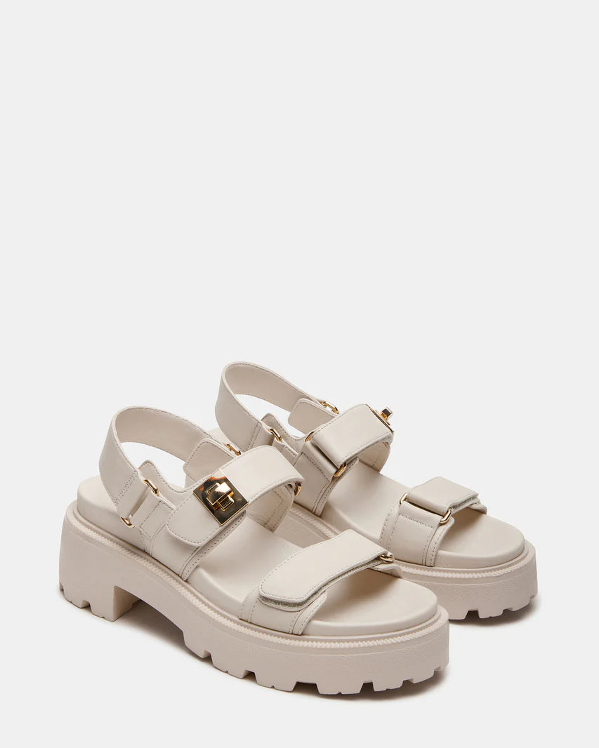 SUPERMONA BONE LEATHER SANDALS