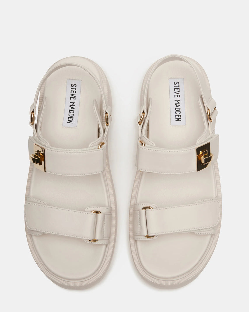 SUPERMONA BONE LEATHER SANDALS