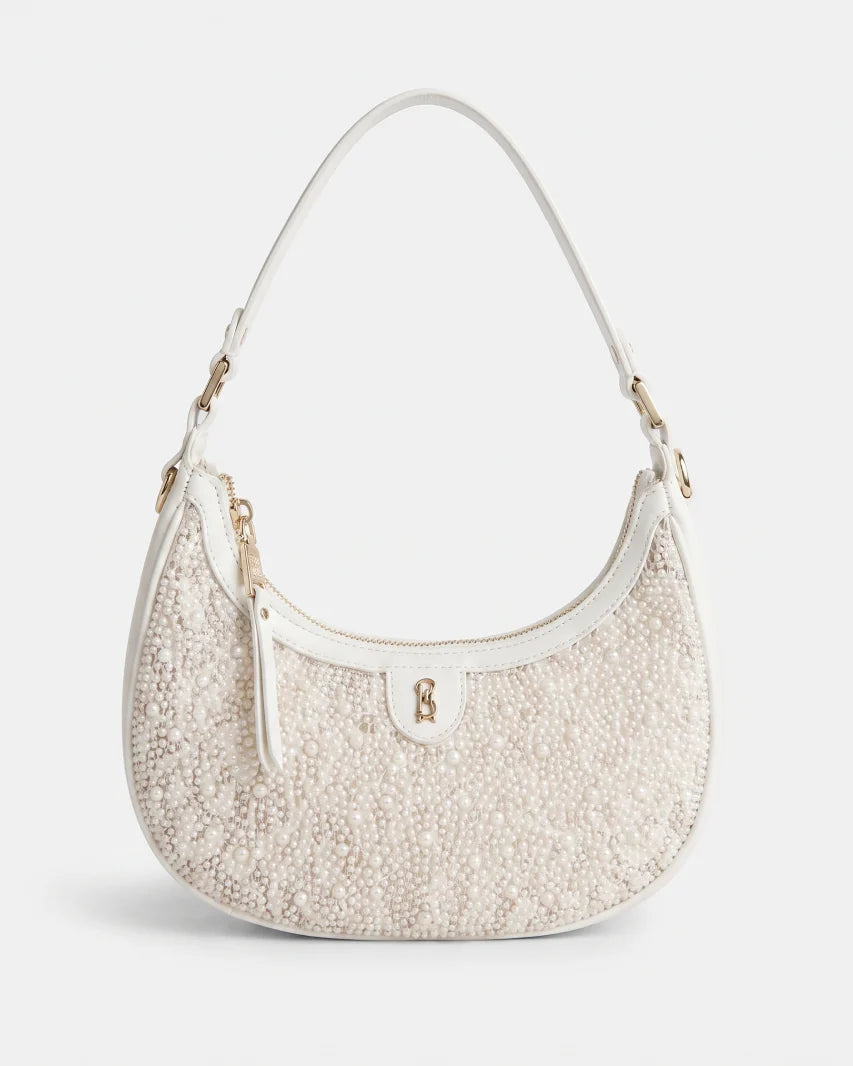 BAMOUR-P WHITE/GOLD SHOULDER BAG