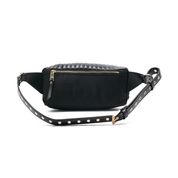 BHARA BLACK/GOLD BELT BAG