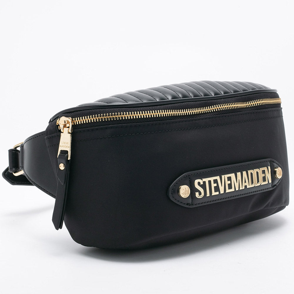 BHARA BLACK/GOLD BELT BAG- Hover Image