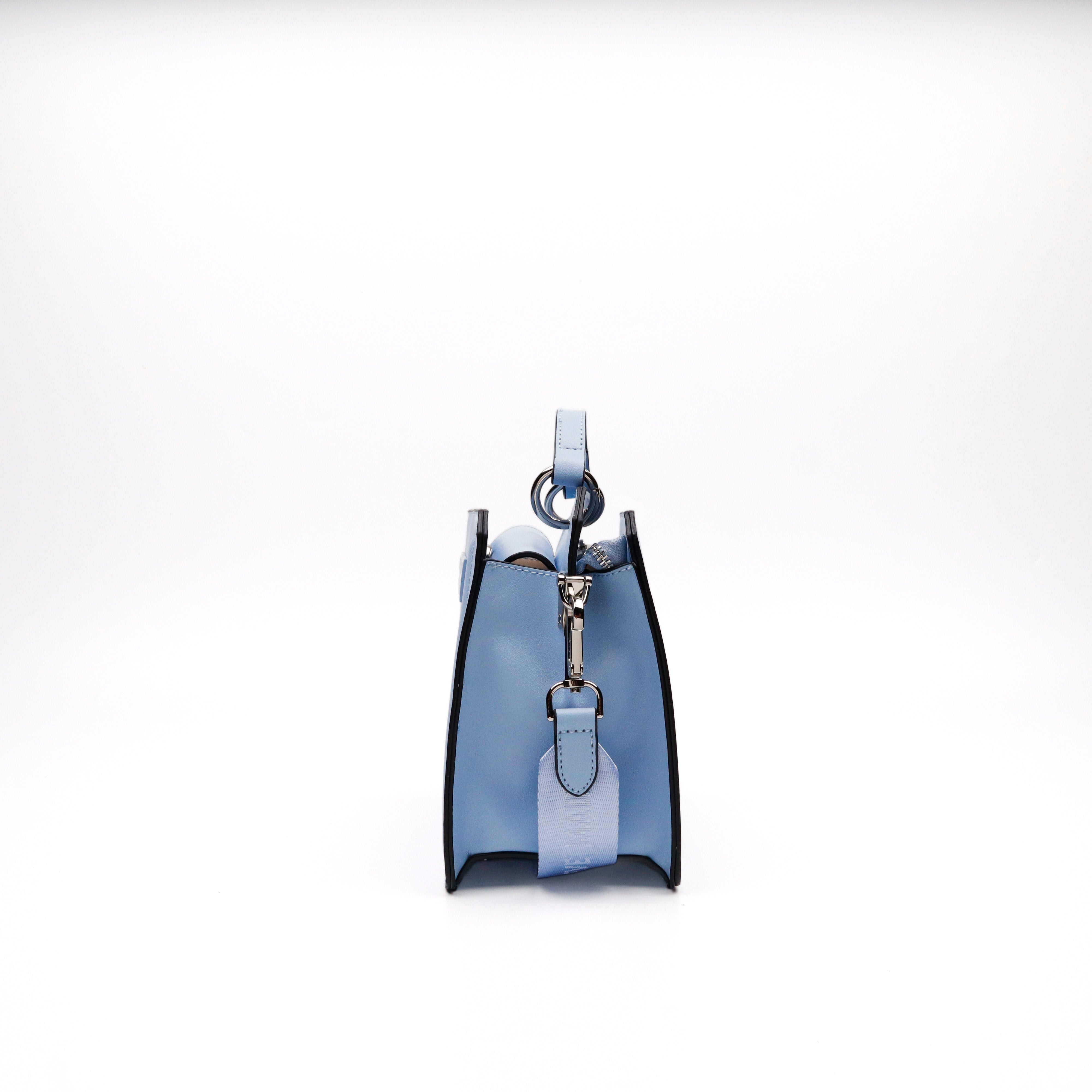BEVELYN ICE BLUE TOP HANDLE BAG