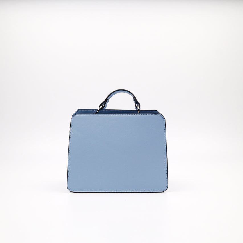 BEVELYN ICE BLUE TOP HANDLE BAG
