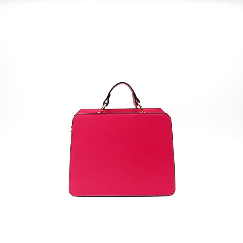 BEVELYN FUCHSIA TOP HANDLE BAG