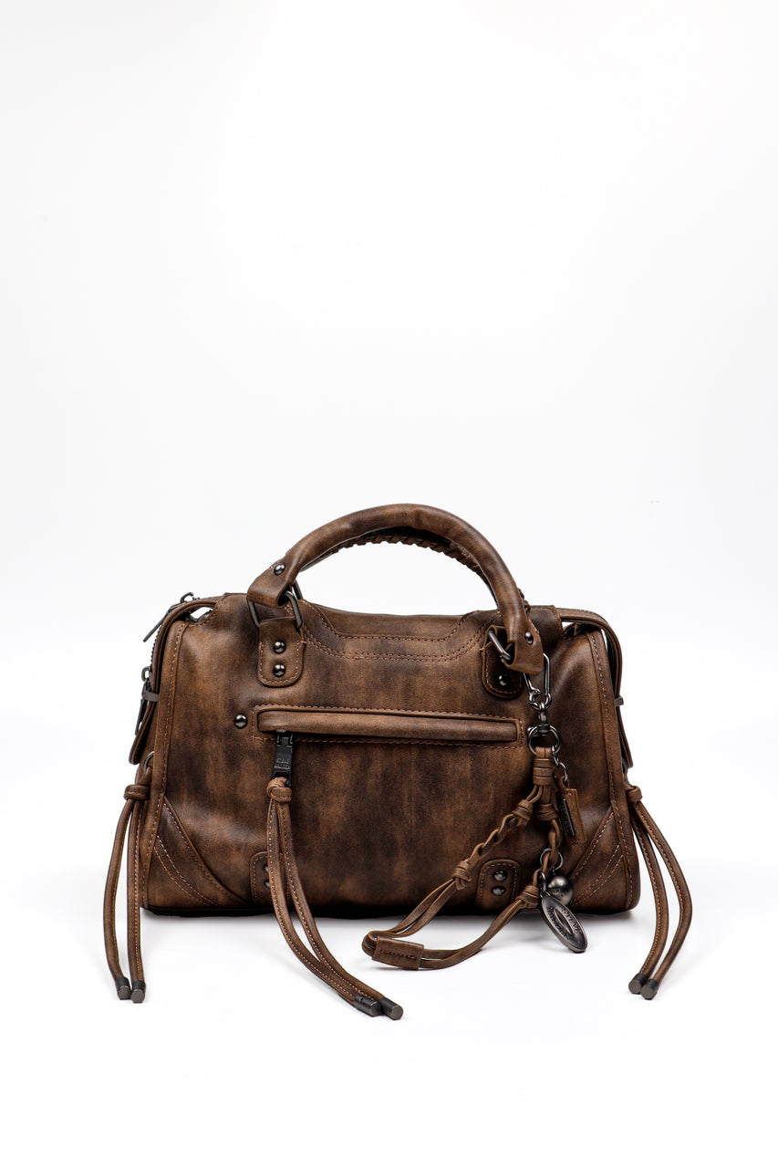 BRIGGS DARK BROWN SATCHEL BAG