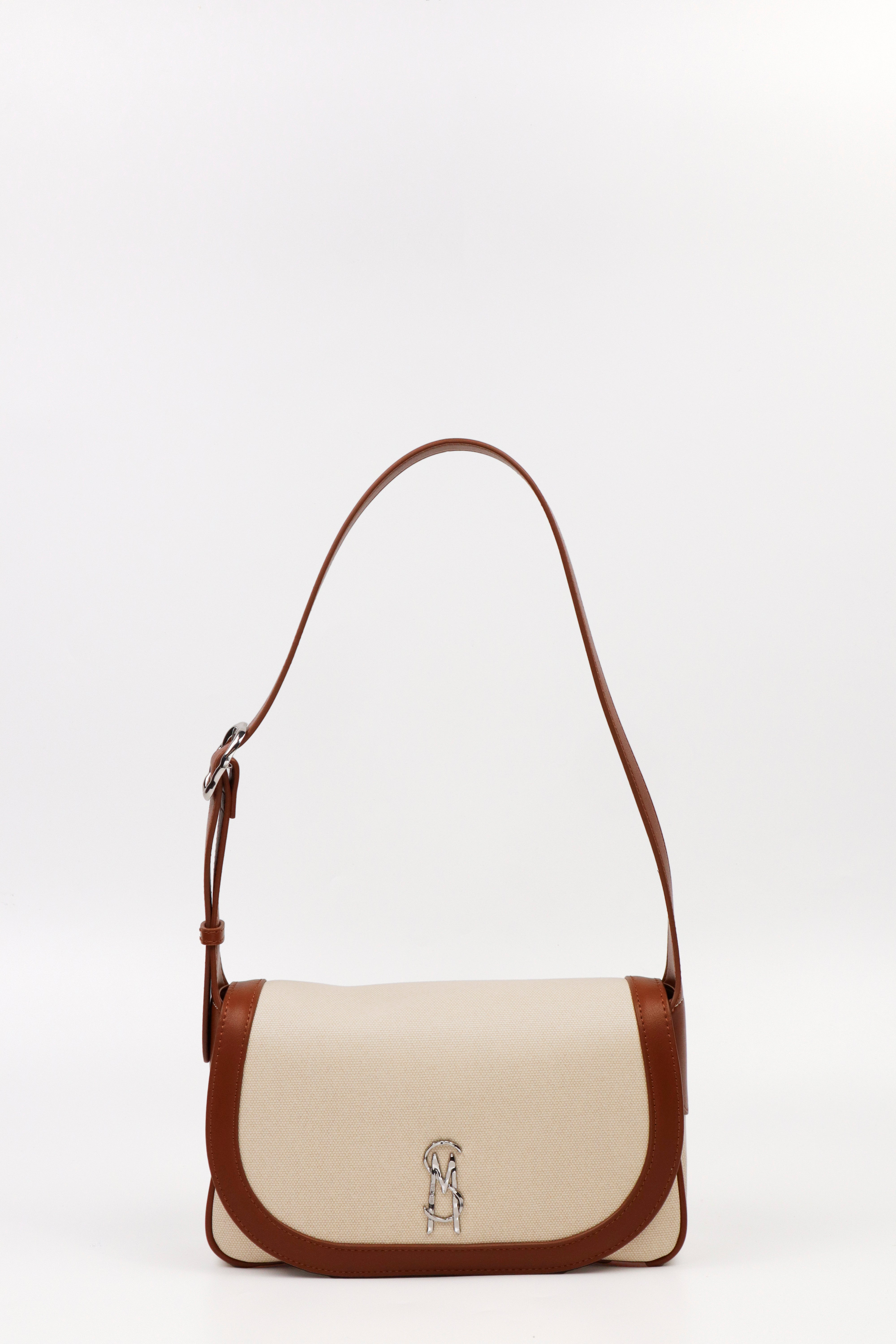 BKODIAK COGNAC/SILVER SHOULDER BAG