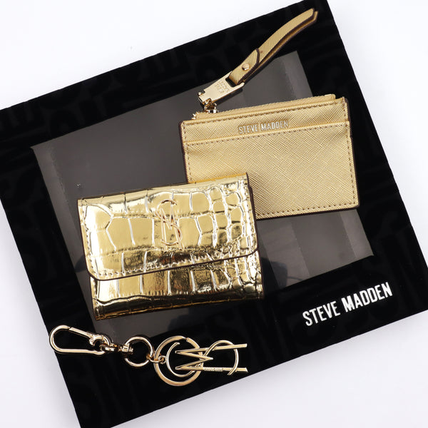 SPECIAL EDITION METALLIC WALLET GIFT SET GOLD