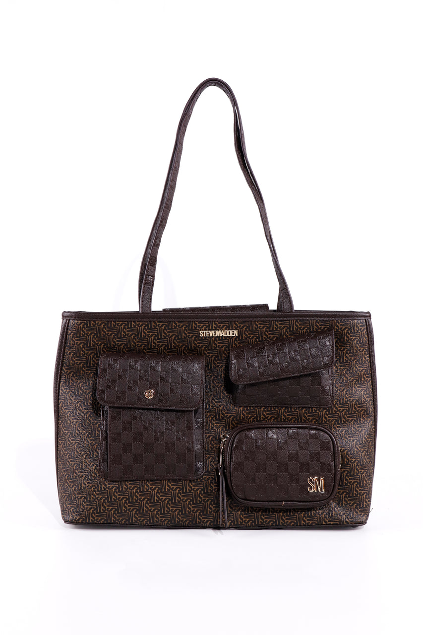BEDFORDL BROWN/GOLD TOTE BAG