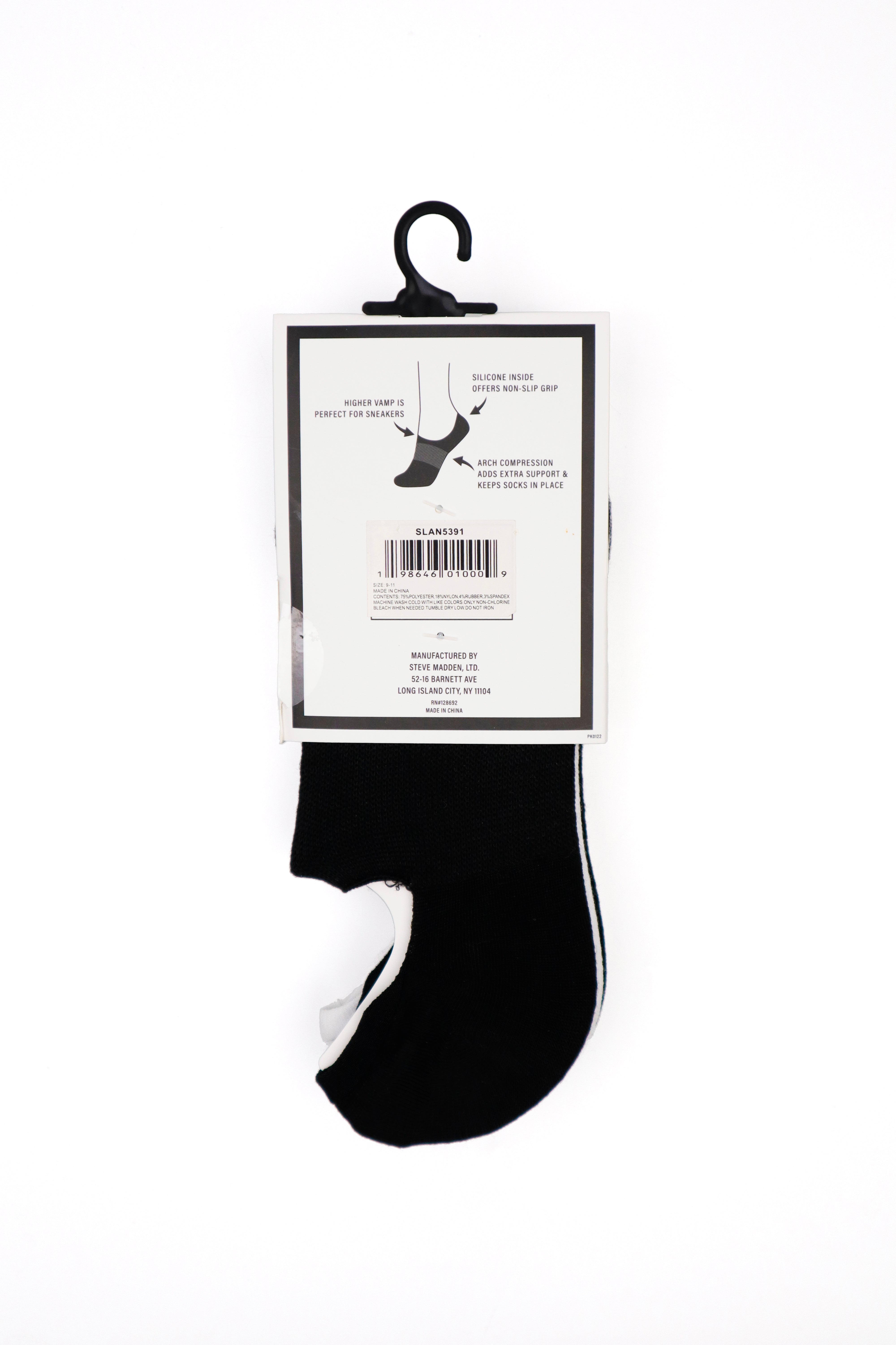 SLAN5391 WHITE/BLACK SOCKS - view 3