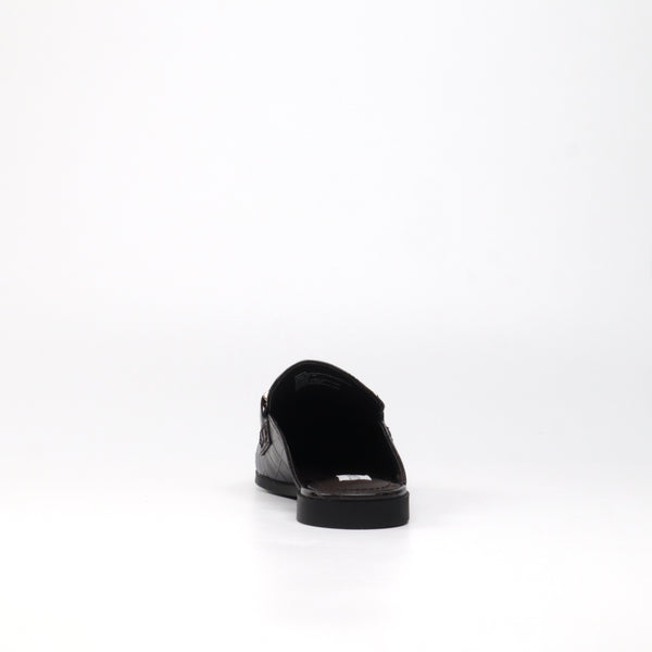 KORDYN BROWN CROCODILE LOAFERS