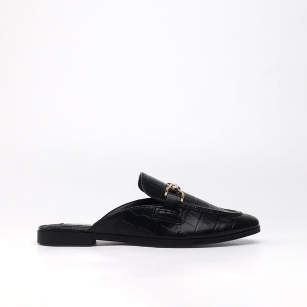 KORDYN BLACK CROCODILE LOAFERS