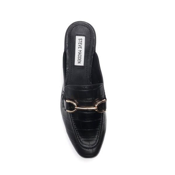 KORDYN BLACK CROCODILE LOAFERS