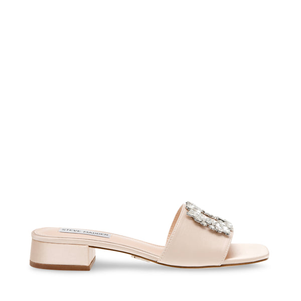 ALEAH CHAMPAGNE SATIN HEELS