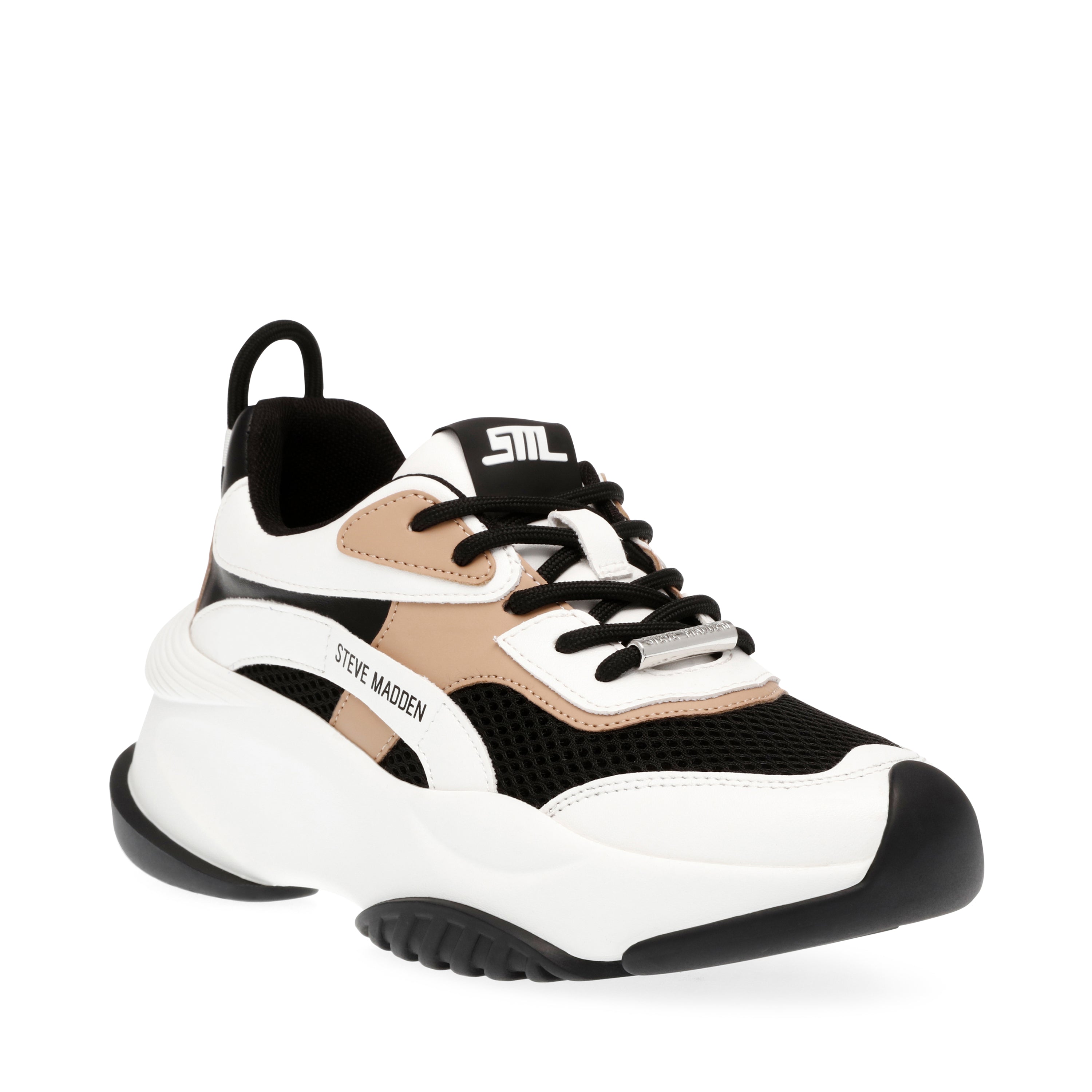 BELISSIMO BLACK/TAN SNEAKERS- Hover Image