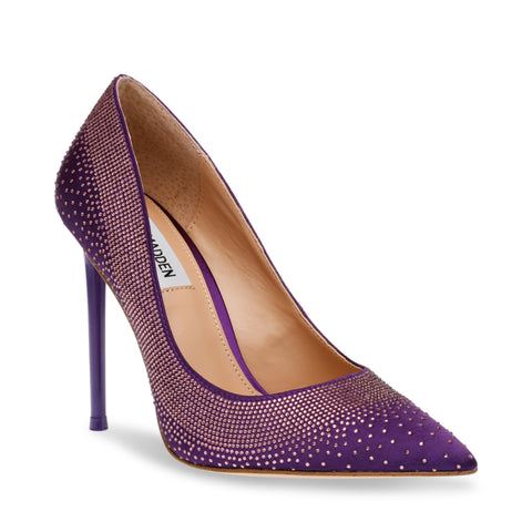 VALOROUS PURPLE SATIN HEELS