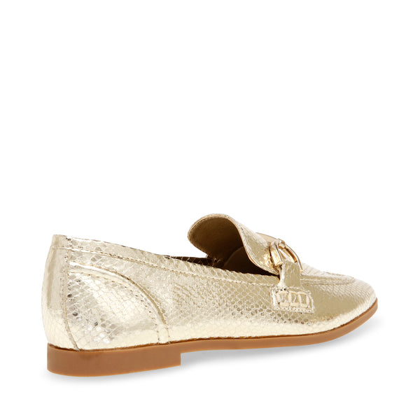 CARRINE GOLD SNAKE LOAFERS