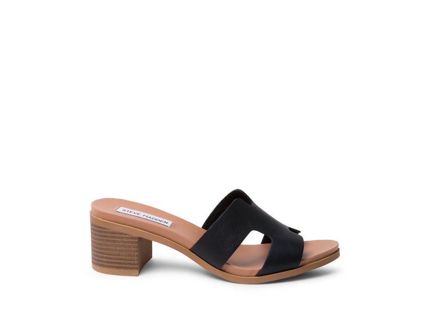 KELSIE BLACK LEATHER SANDAL
