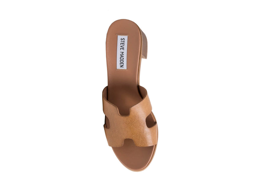 KELSIE COGNAC LEATHER SANDAL - view 5