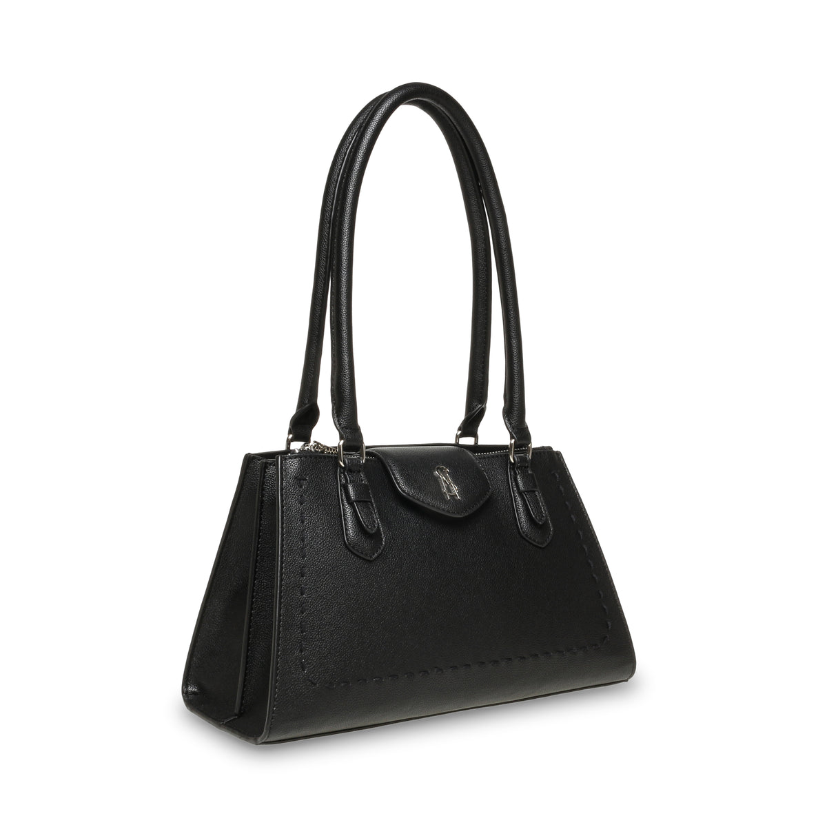 BALIANA BLACK/SILVER SATCHEL BAG - view 2