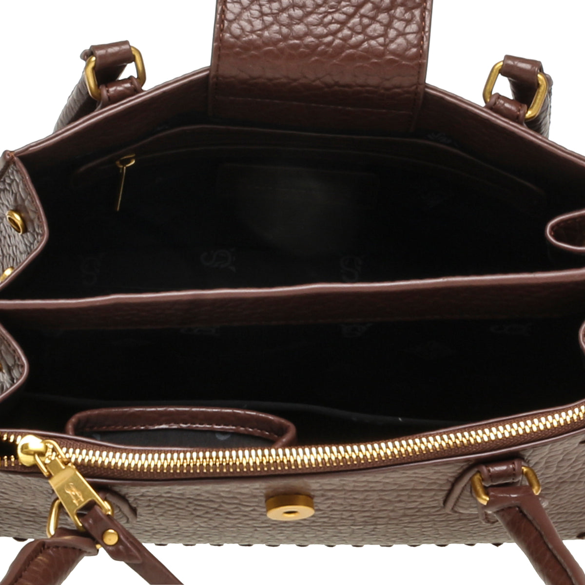 BALIANA CHOC/GLD SATCHEL BAG - view 5