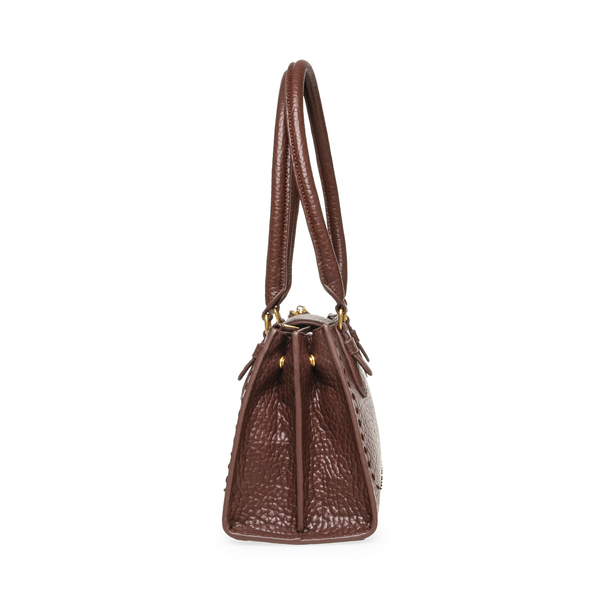 BALIANA CHOC/GLD SATCHEL BAG - view 3