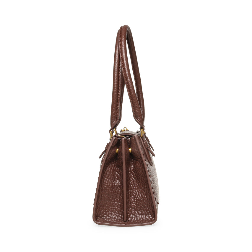 BALIANA CHOC/GLD SATCHEL BAG - view 3