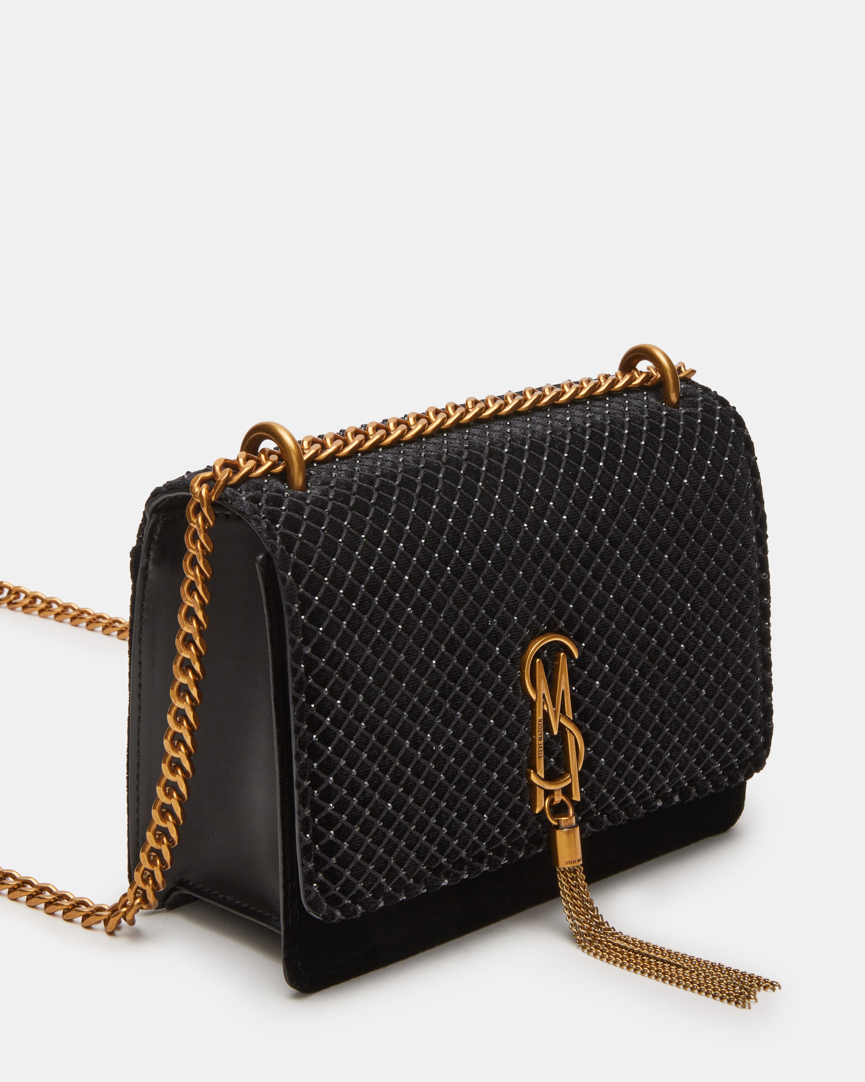 BAMARA-R BLACK/GOLD CROSSBODY BAG- Hover Image