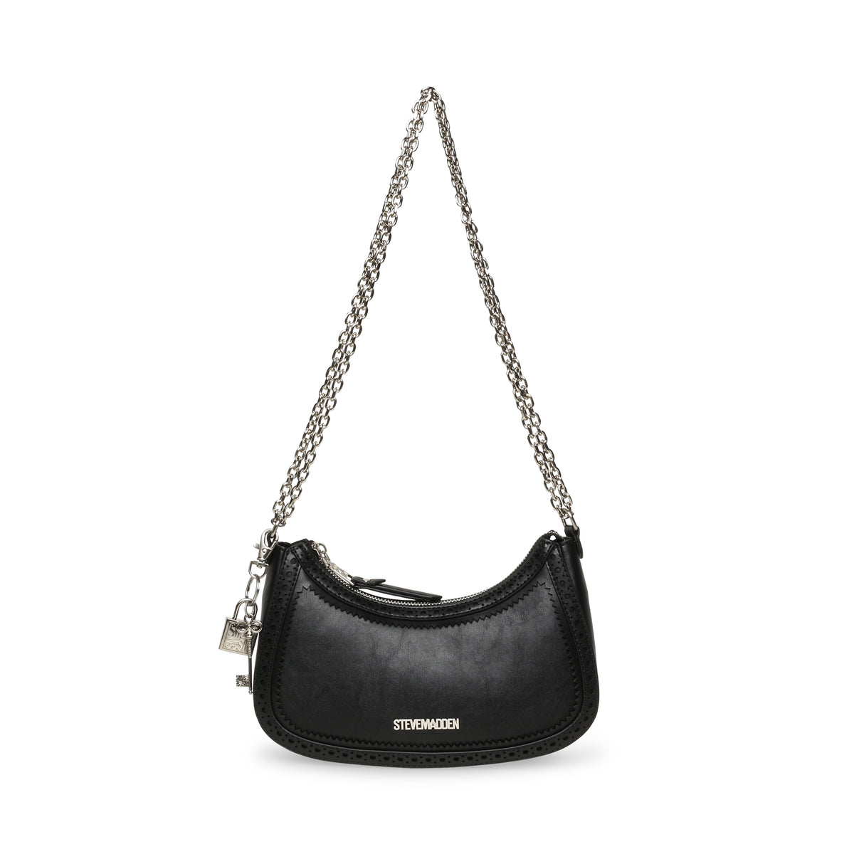 BODESSA BLACK/NICKLE SHOULDER BAG