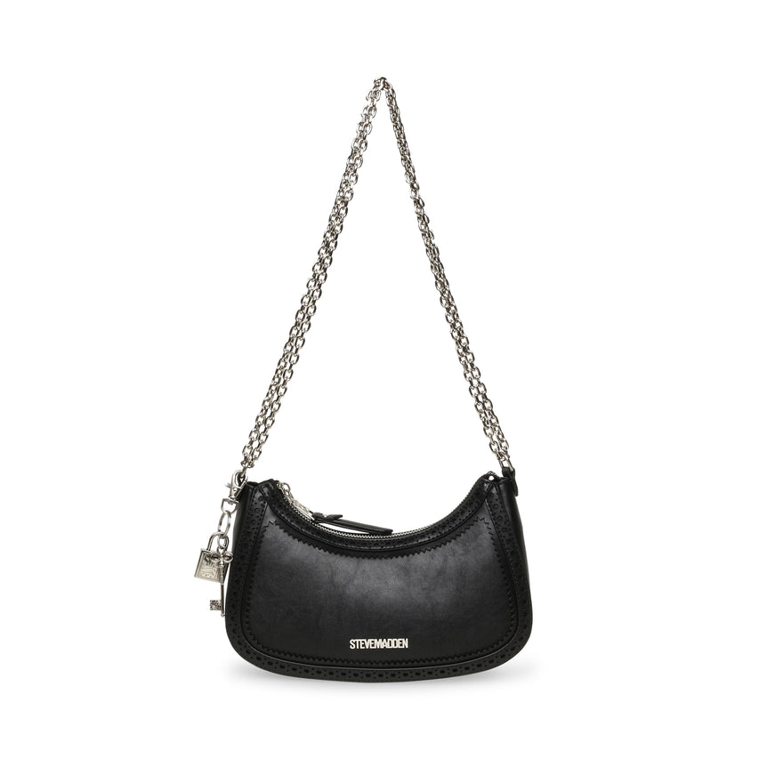 BODESSA BLACK/NICKLE SHOULDER BAG