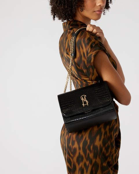 BCALA-W BLACK/GOLD CROSSBODY BAG