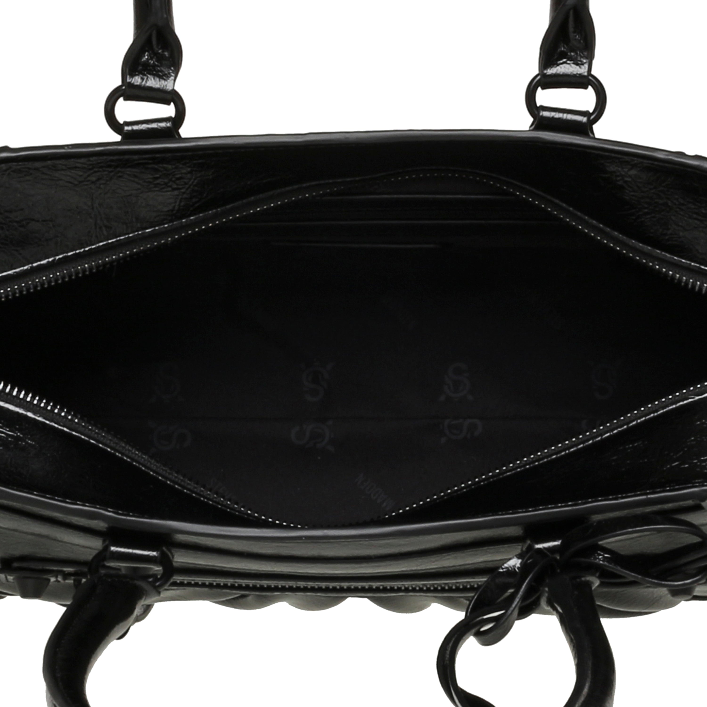 BRAVYN BLACK/BLACK SATCHEL BAG - view 5