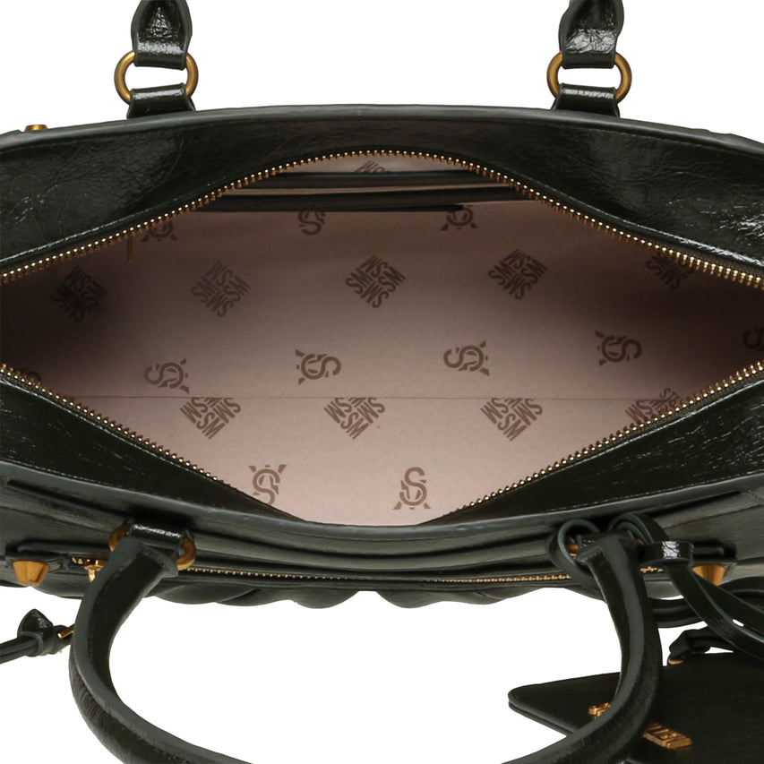 BRAVYN GREEN SATCHEL BAG - view 5