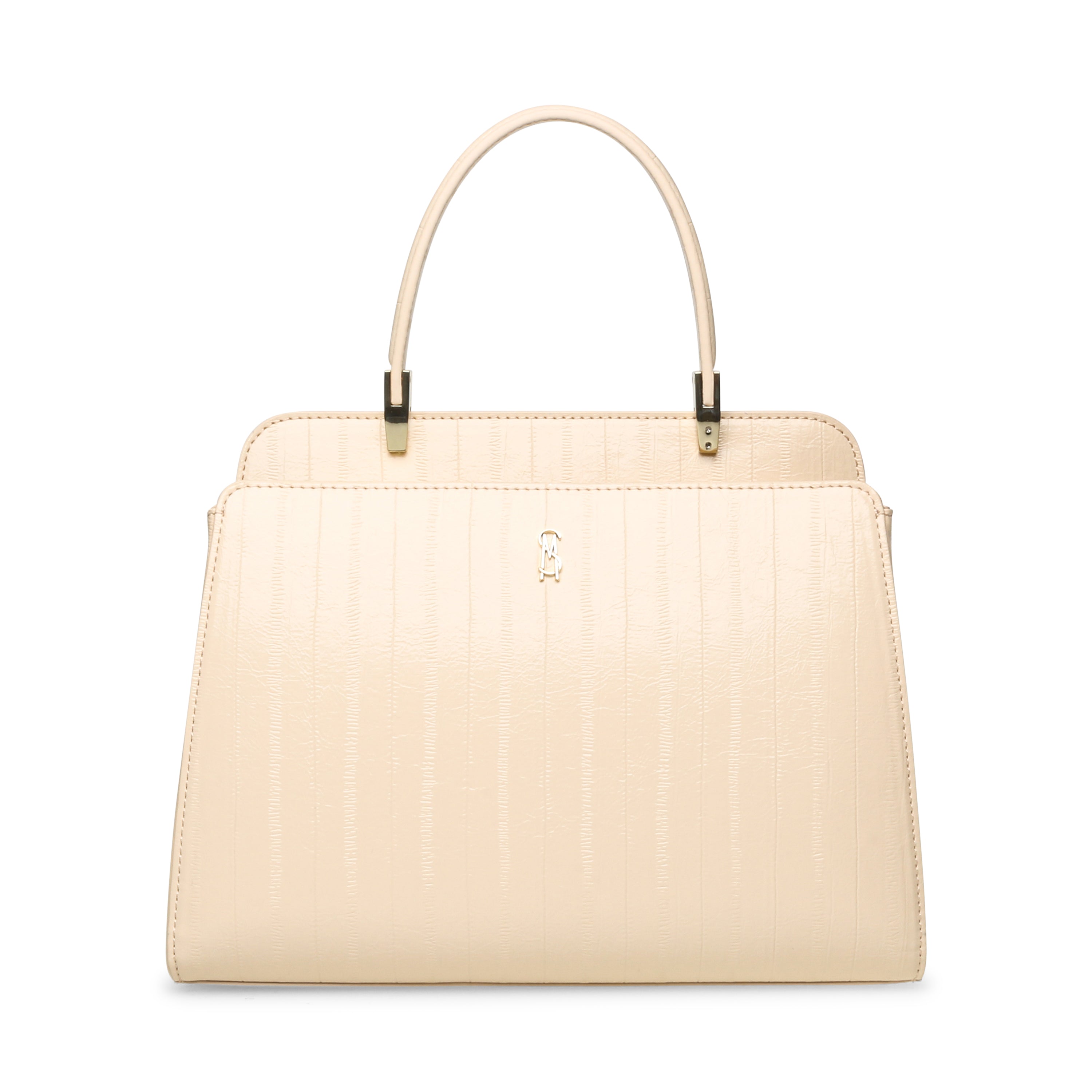 BCINNA BONE/GOLD SATCHEL BAG