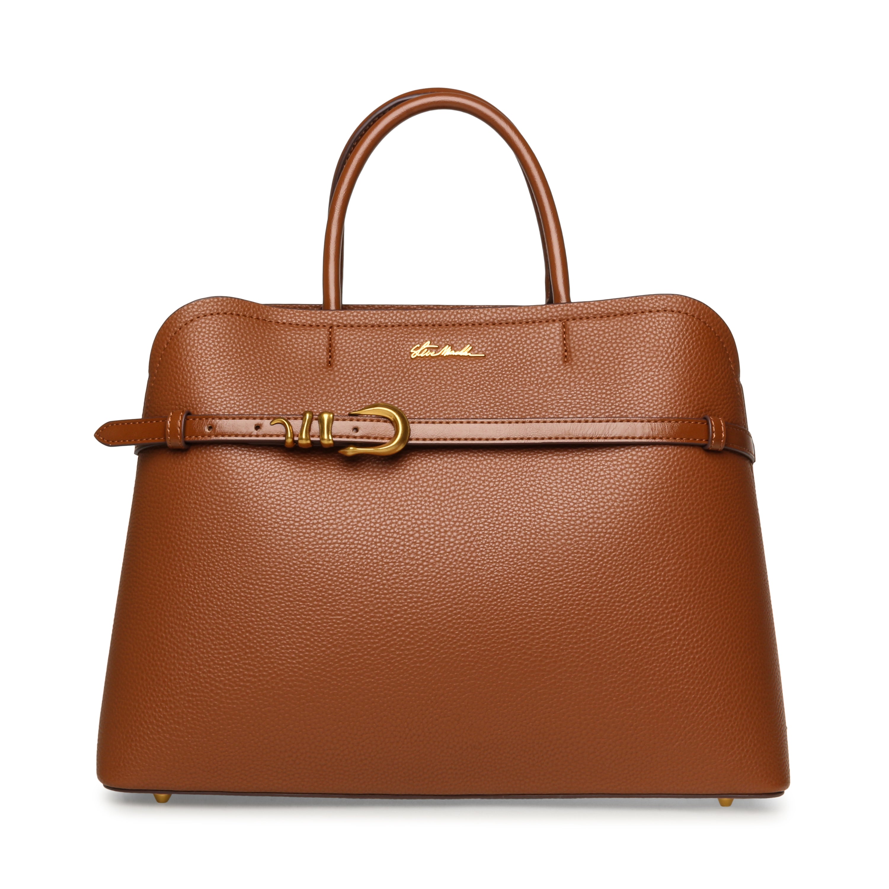 BCORDOVA BROWN/GOLD TOP HANDLE BAG