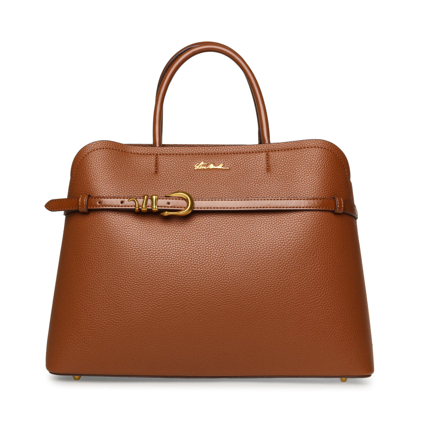 BCORDOVA BROWN/GOLD TOP HANDLE BAG