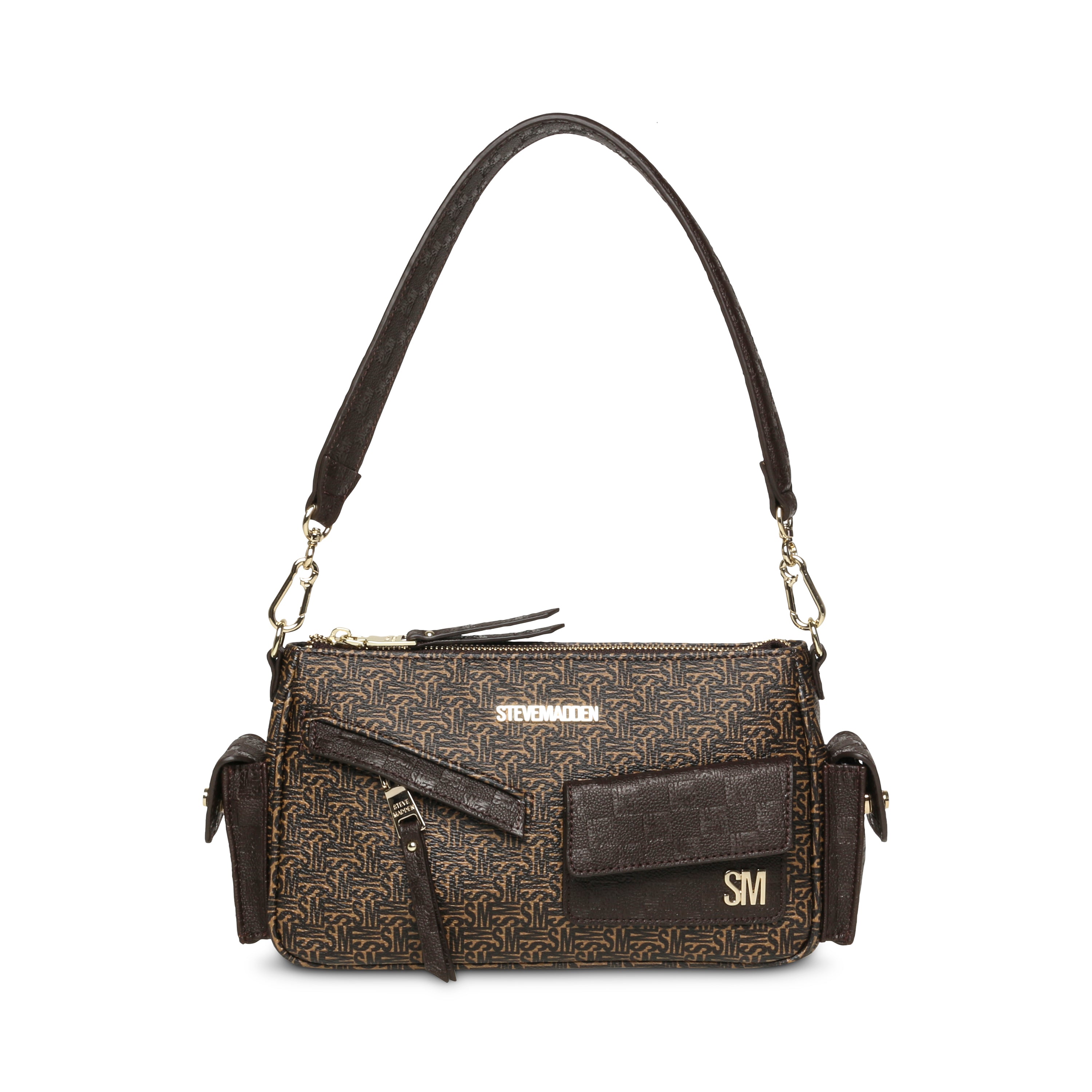 BEDDIE-L BROWN/GOLD CROSSBODY BAG
