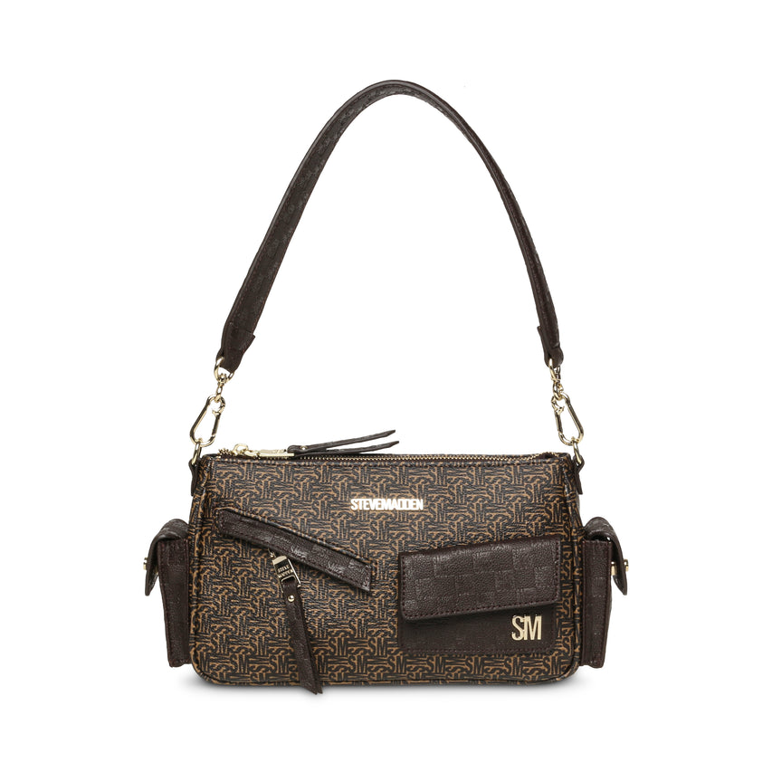 BEDDIE-L BROWN/GOLD CROSSBODY BAG