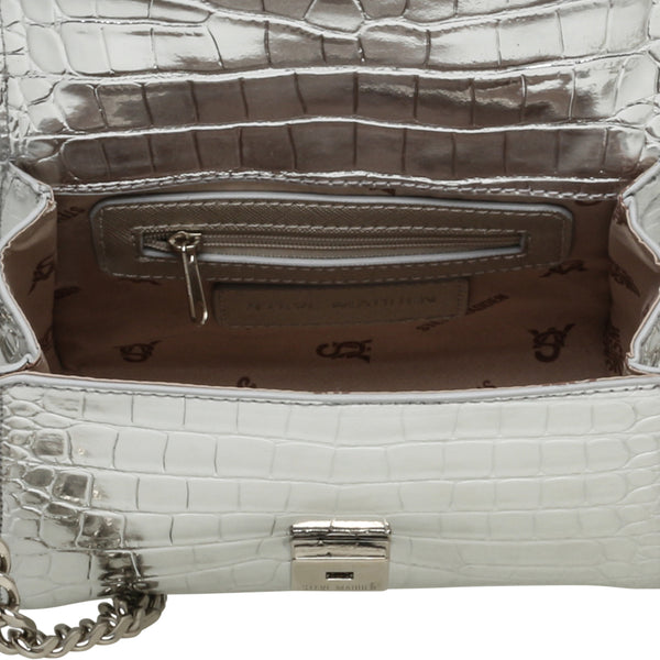 BEILISH SILVER TOP HANDLE BAG