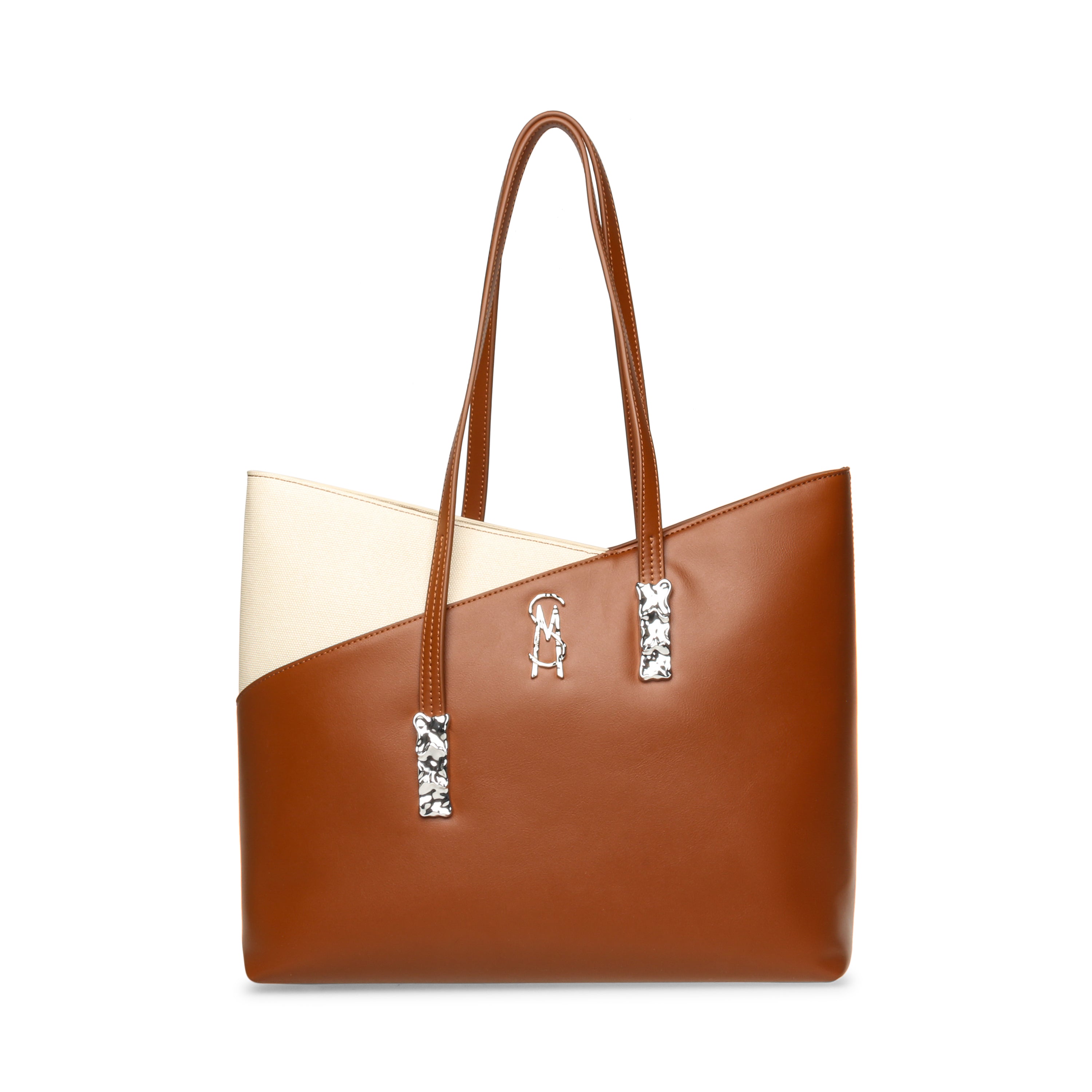 BELIOTT COGNAC/SILVER TOTE BAG