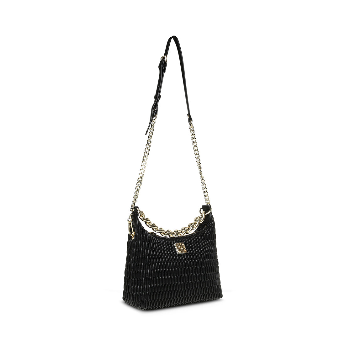 BELSIE BLACK SHOULDER BAG- Hover Image