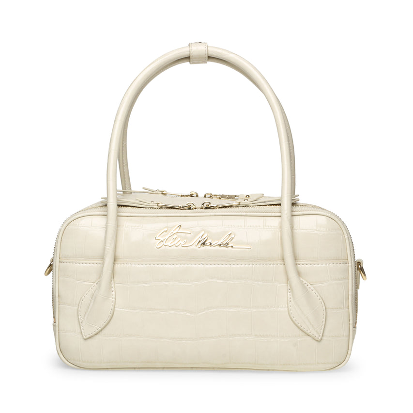 BFATALEC WHITE/GOLD TOP HANDLE BAG