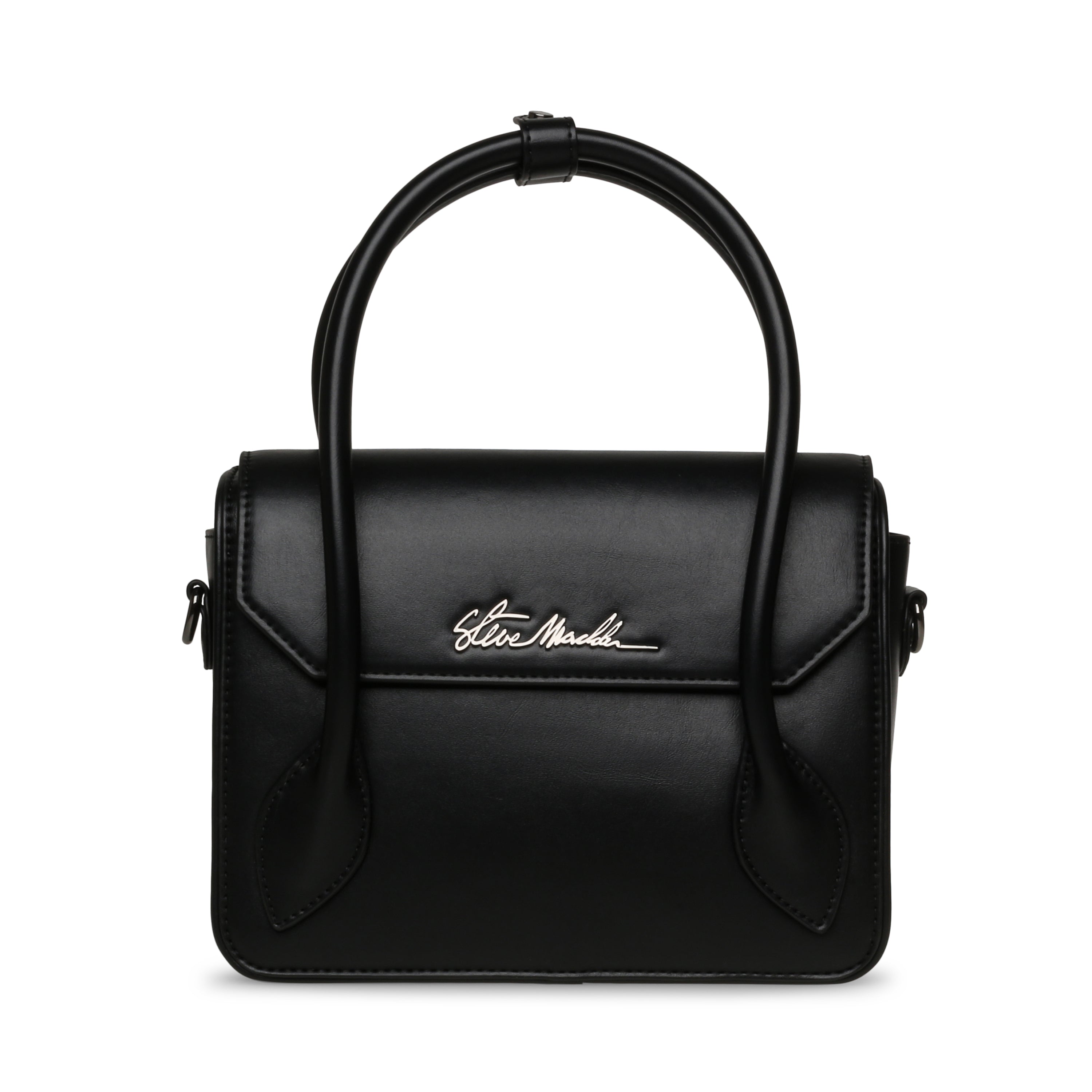 BHEX BLACK/GUNMET TOP HANDLE BAG