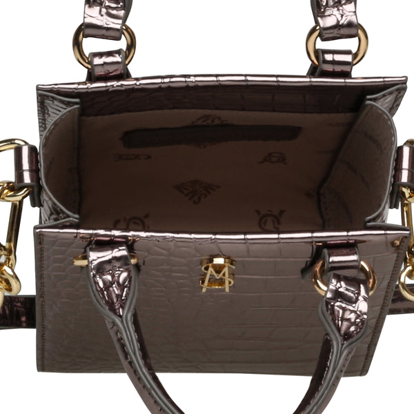 BINESSA HEMATITE TOP HANDLE BAG