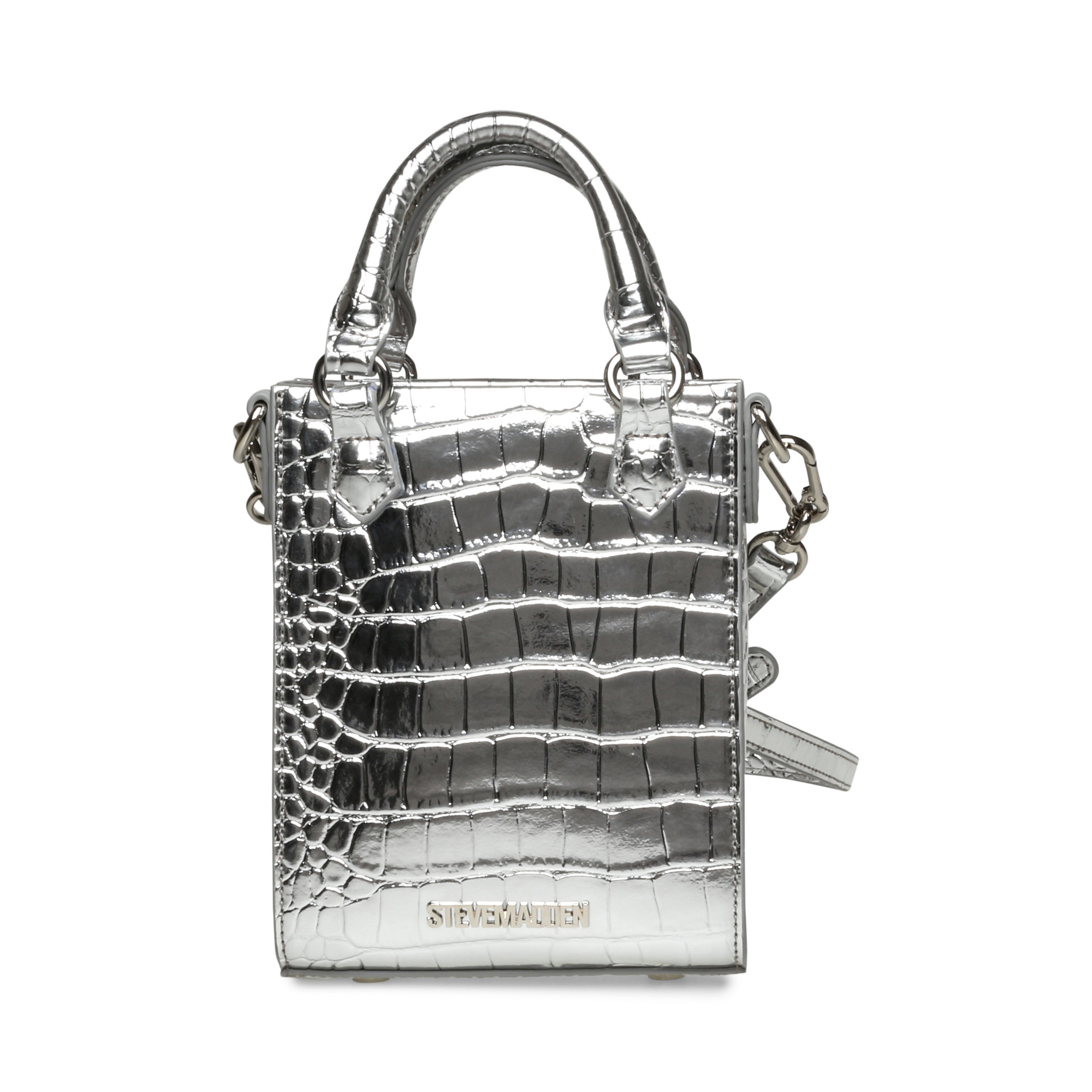 BINESSA SILVER TOP HANDLE BAG