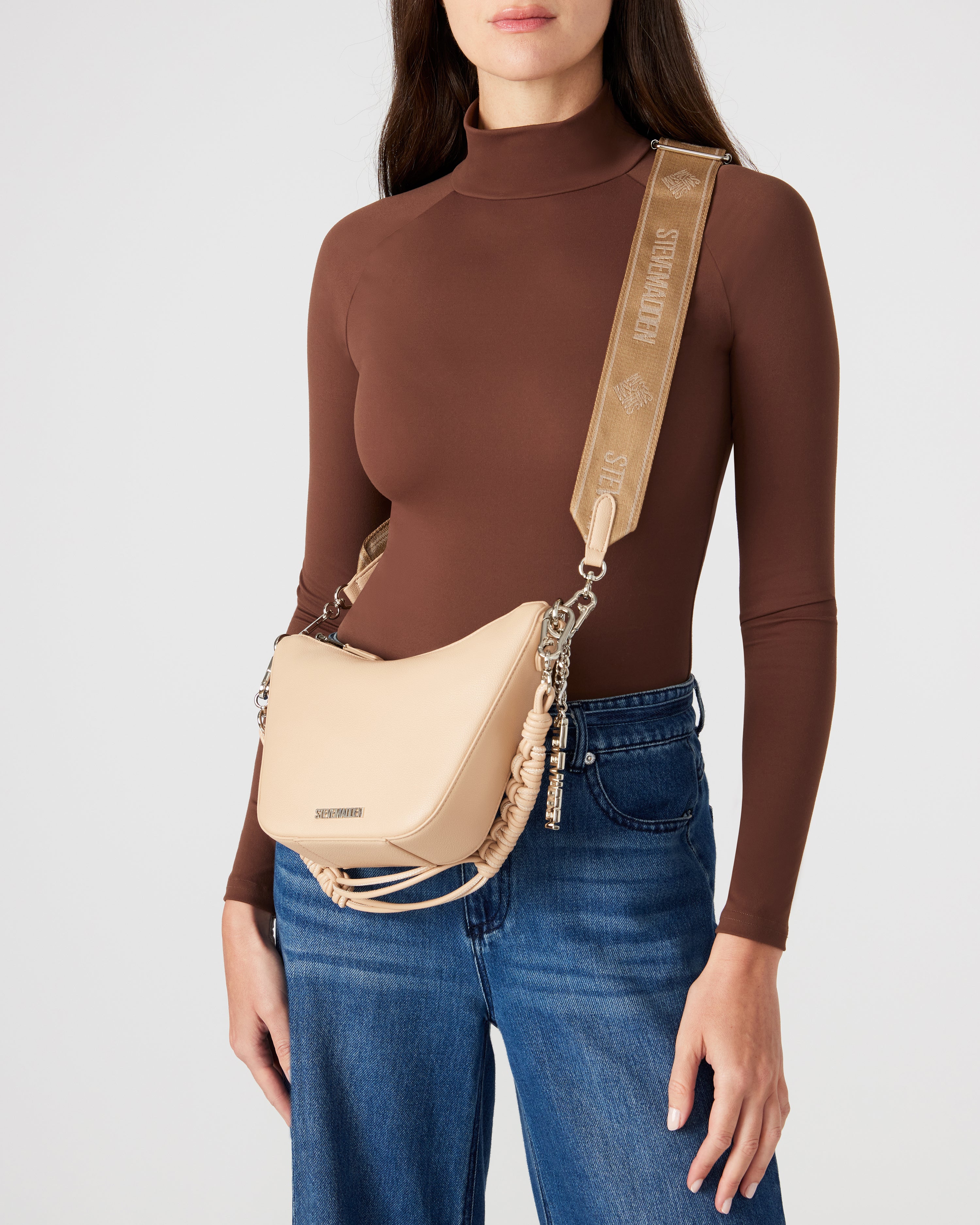 BKALIES BEIGE CROSSBODY BAG- Hover Image