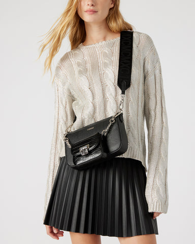 BNAIM BLACK/SILVER CROSSBODY BAG