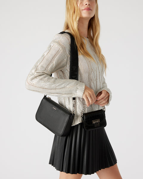 BNAIM BLACK/SILVER CROSSBODY BAG